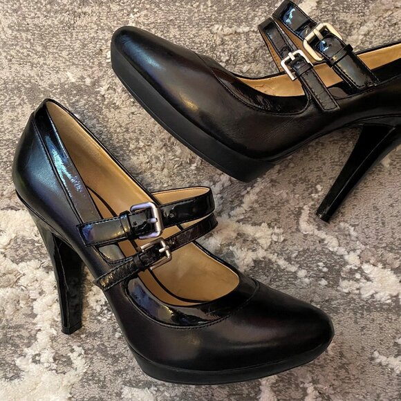 Black Nine West Mary Jane Heels - Picture 5 of 7